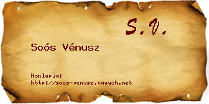 Soós Vénusz névjegykártya